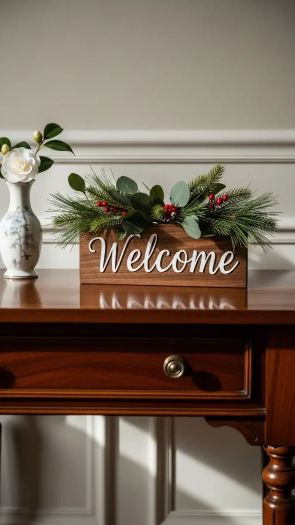 A Winter Welcome Sign