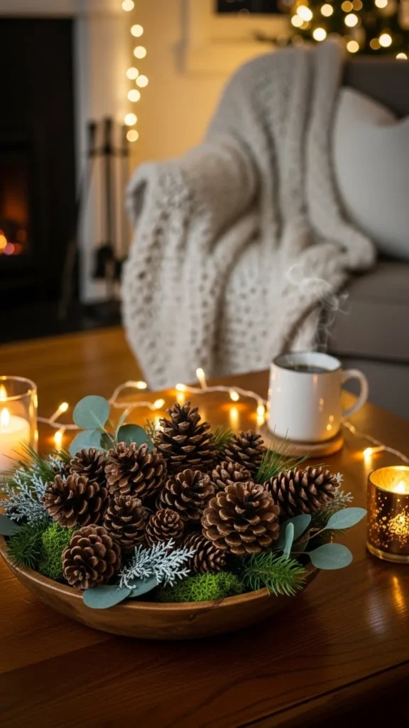 Add Pinecones in Bowls or Trays
