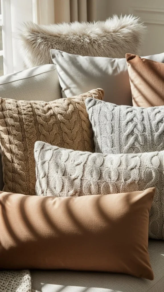 Add Plush Winter Pillows