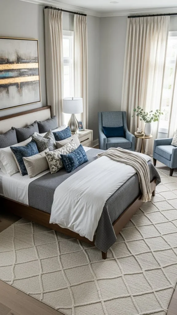 Add Texture Through Rugs, Curtains, and Upholstery