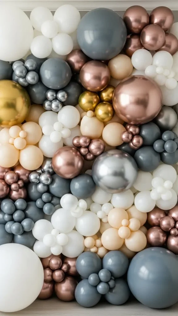 Balloon Wall With Mixed Sizes