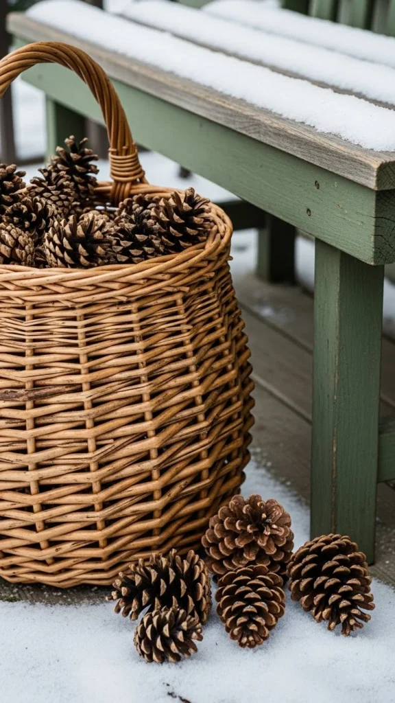 Basket of Pinecones