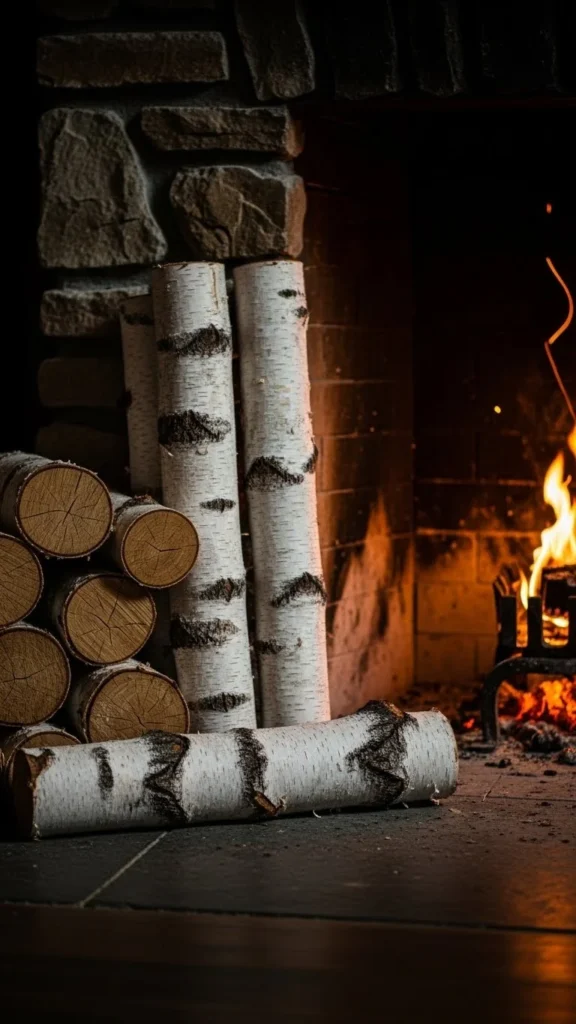 Birch Log Accent Stack