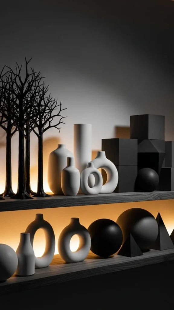 Black-and-White Modern Shelf