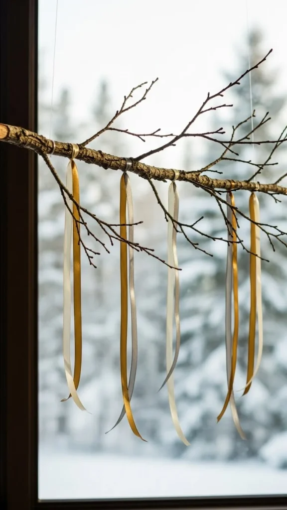 Branch & Ribbon Hanging Display