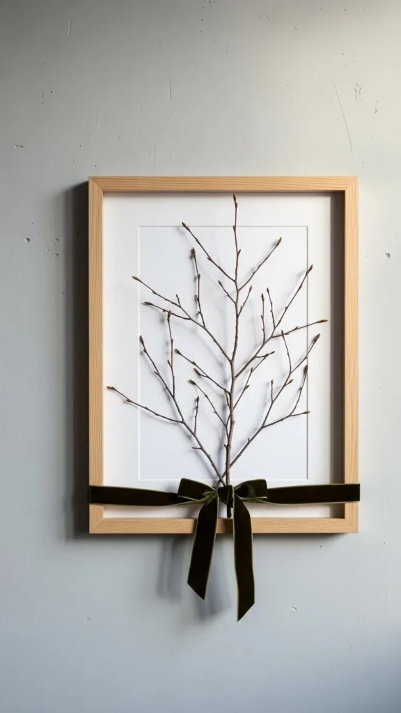 Branch and Ribbon Wall Frame