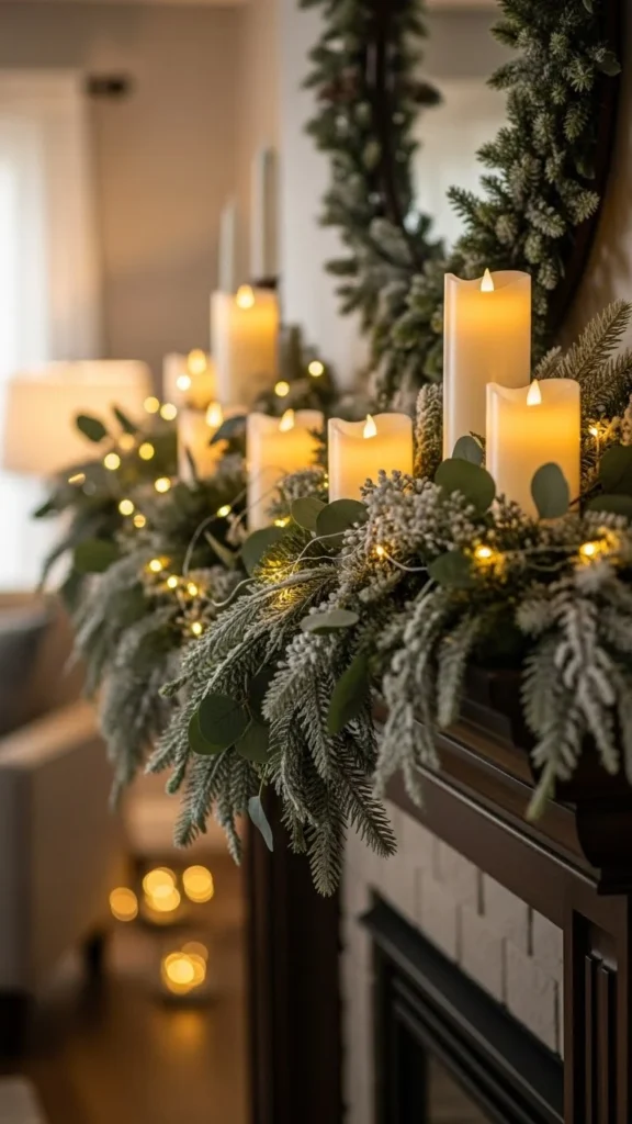 Candle-Style Mantel Garland