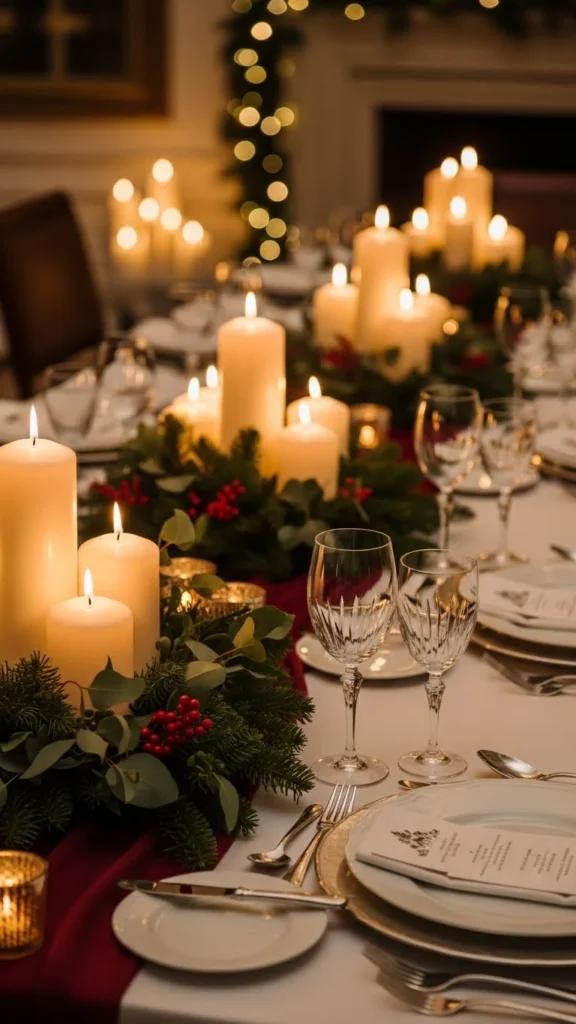 Candle-and-Greenery Clusters