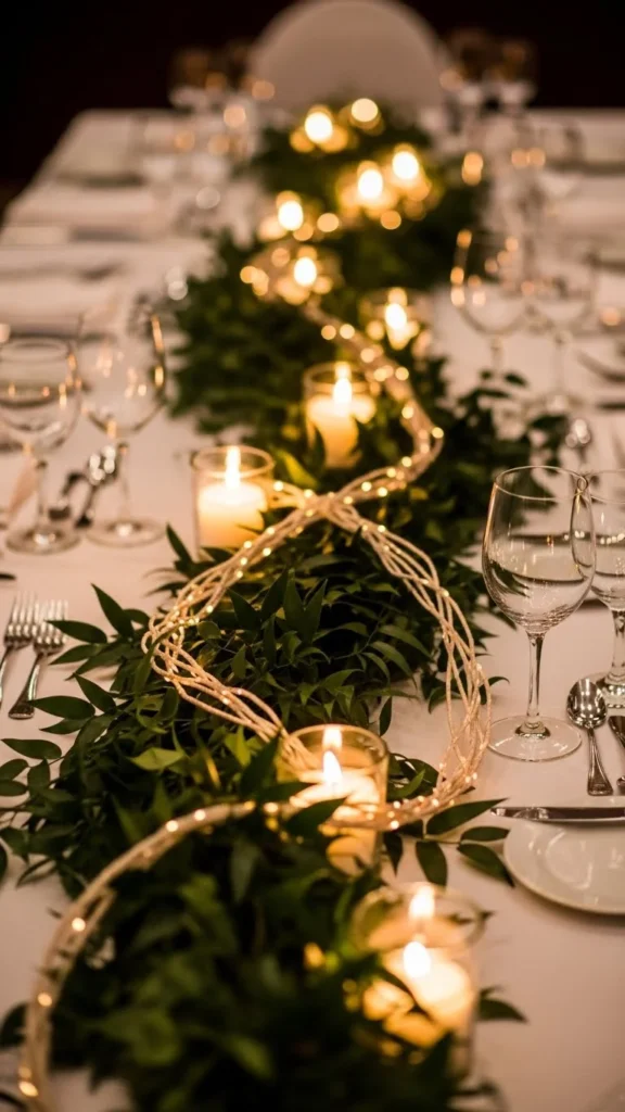 Candle-and-Greenery Garland