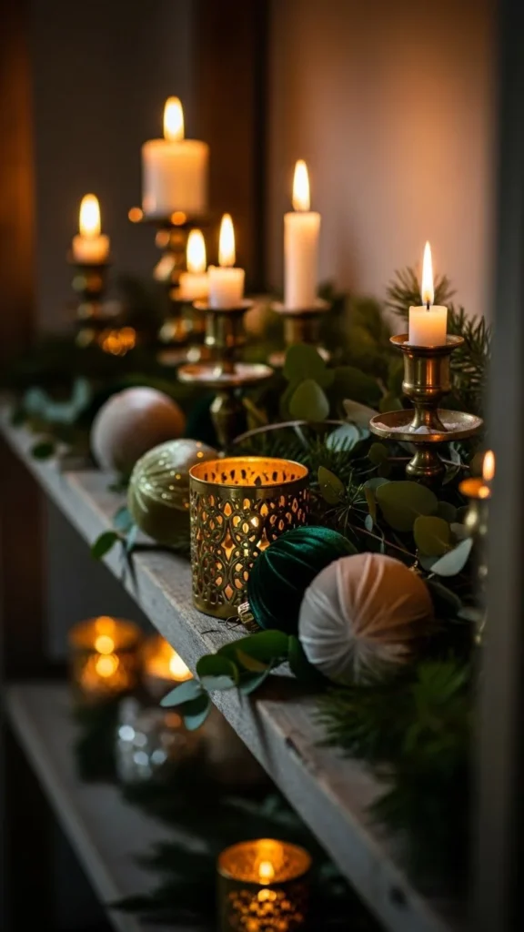 Candlelight Shelf Display