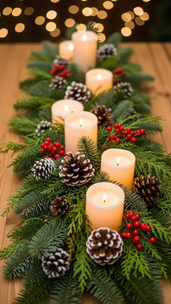 Candlelit Evergreen Runner