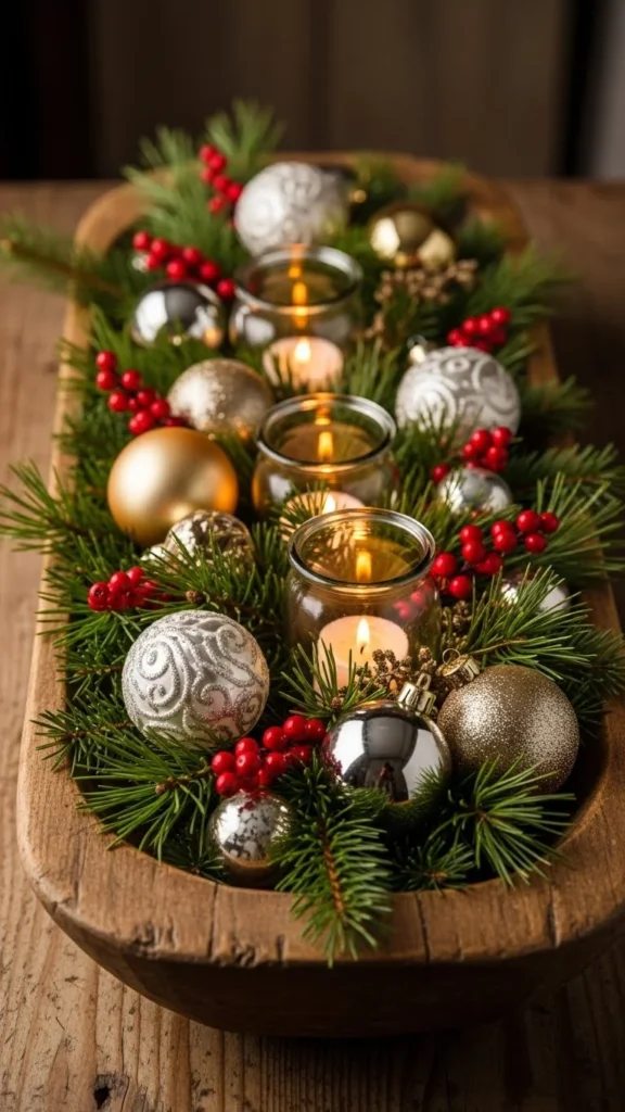Christmas Dough Bowl Display