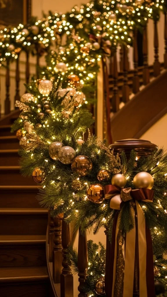Christmas Stair Railings