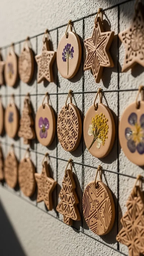 Clay Ornament Wall Grid