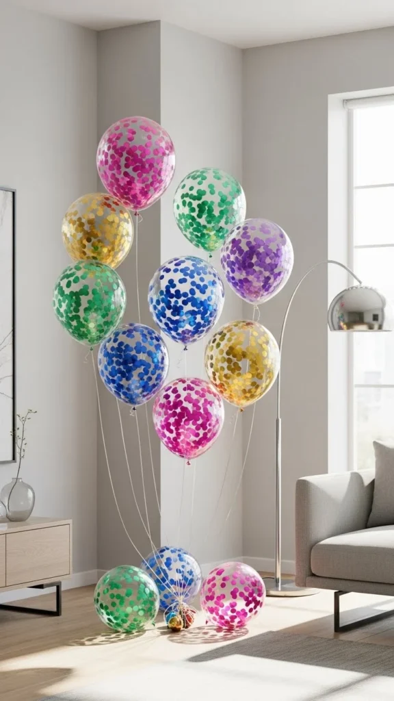 Confetti Balloon Clusters