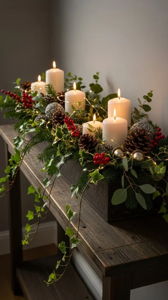 Console Table Styled With Seasonal Layers