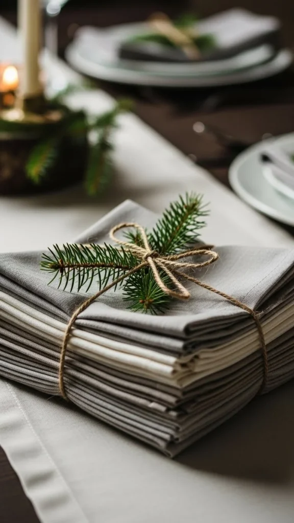 Cozy Napkin Wraps With Seasonal Details