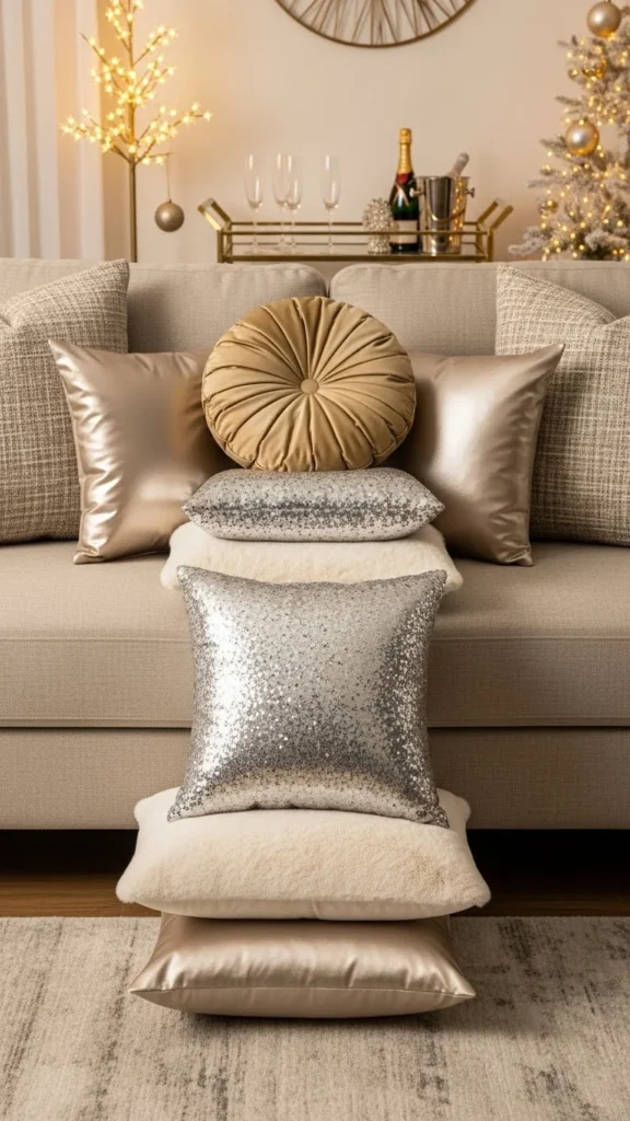 Cozy New Year-Themed Pillows