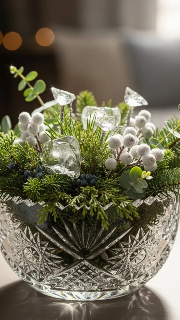 Crystal Bowl with Seasonal Greens