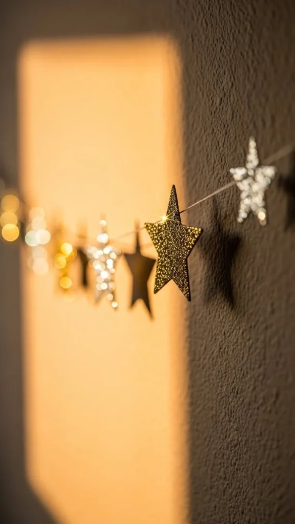 DIY Glitter Star Garland