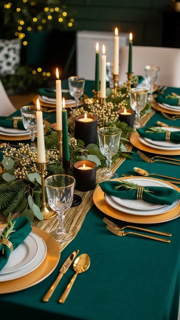 Dark Green and Gold Blend