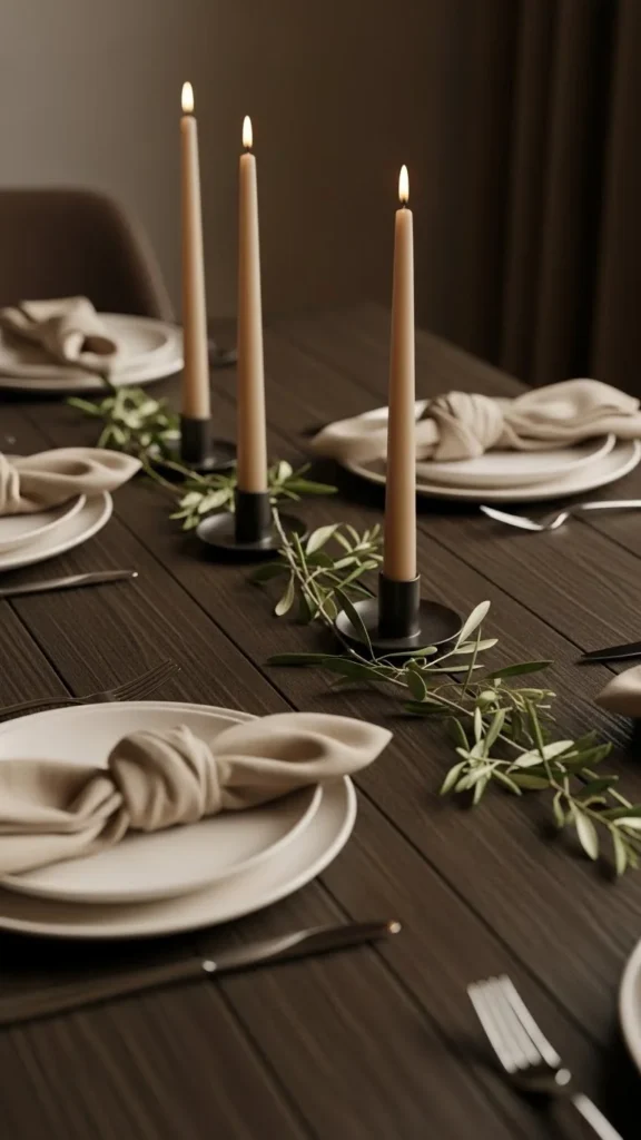 Dark Wood With Cream Neutrals