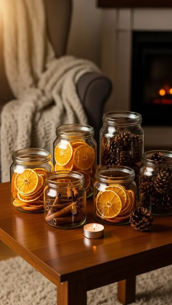 Decorate With Winter Scent Jars