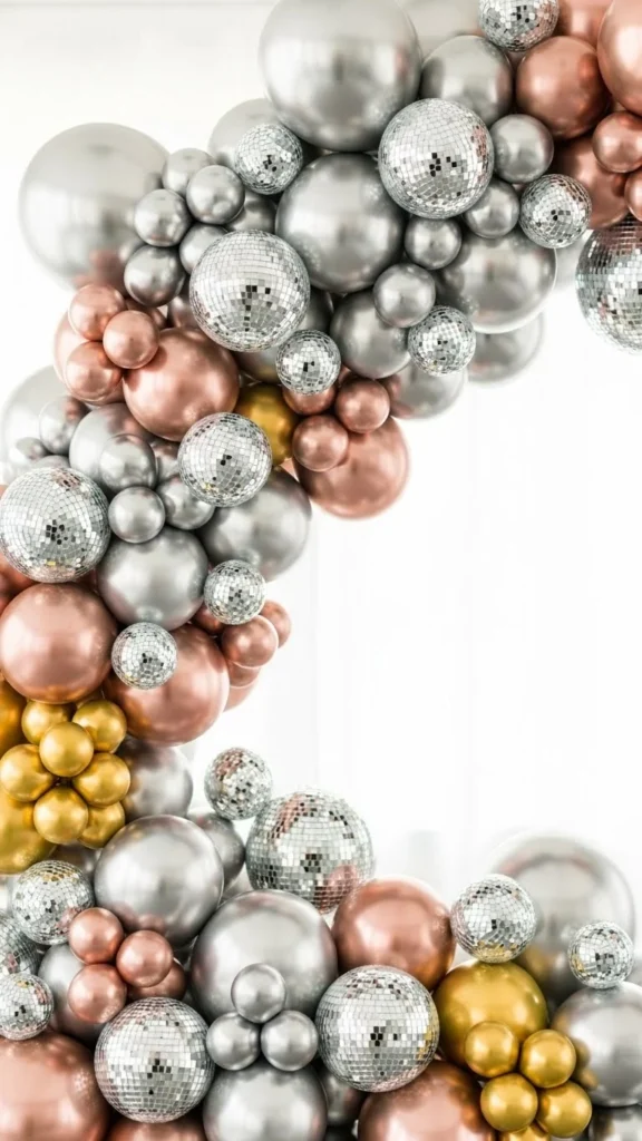 Disco Ball Balloon Arch