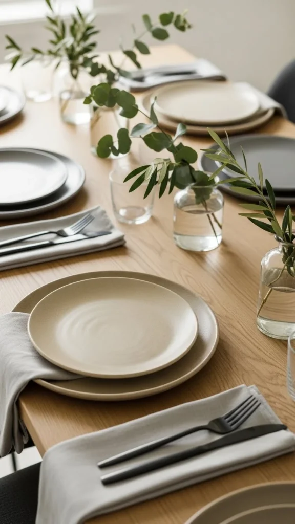 Earthy Stoneware Table Setting