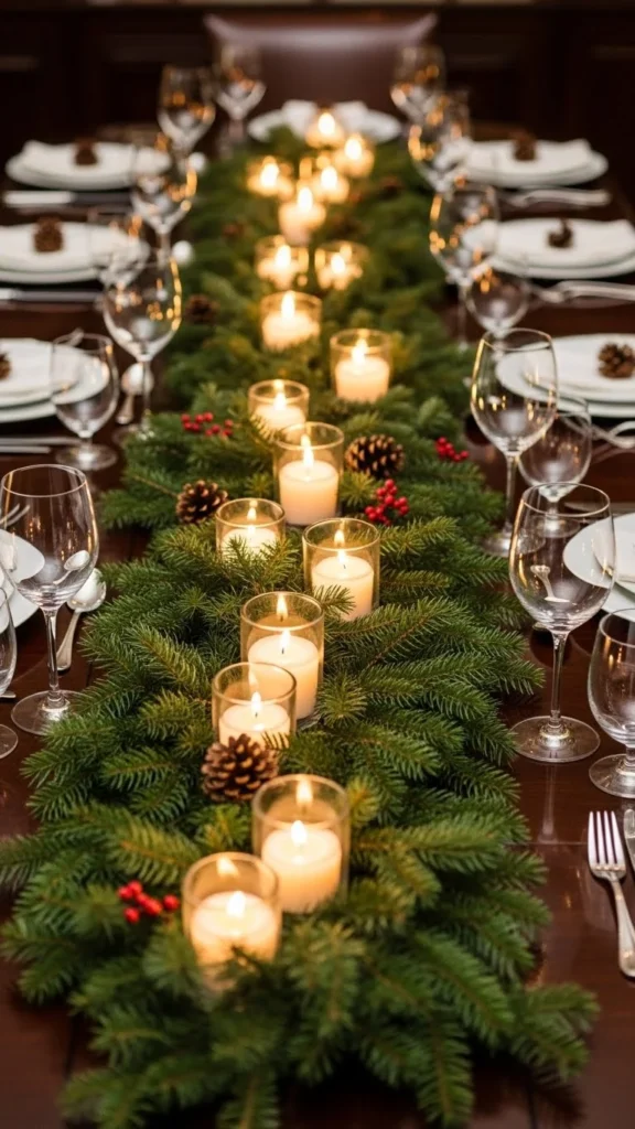 Evergreen Garland Table Runner