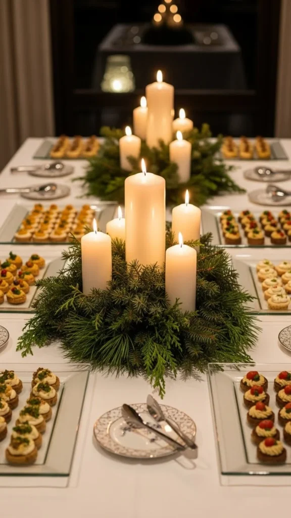 Evergreen-and-Candle Mix