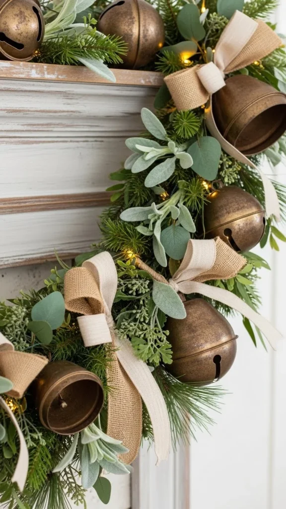 Farmhouse Ribbon and Bells Garland