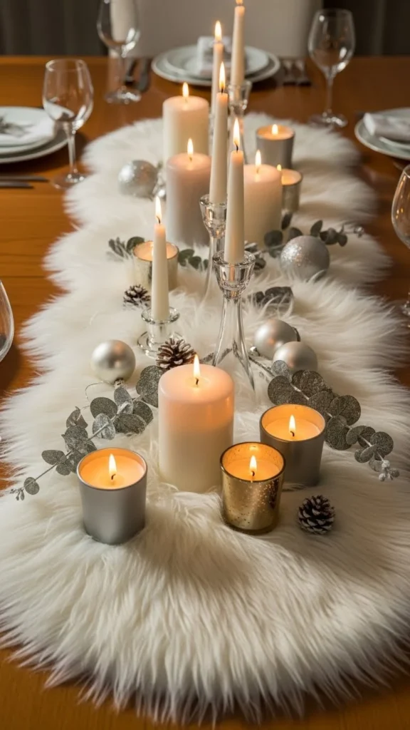 Faux Fur Winter White Runner