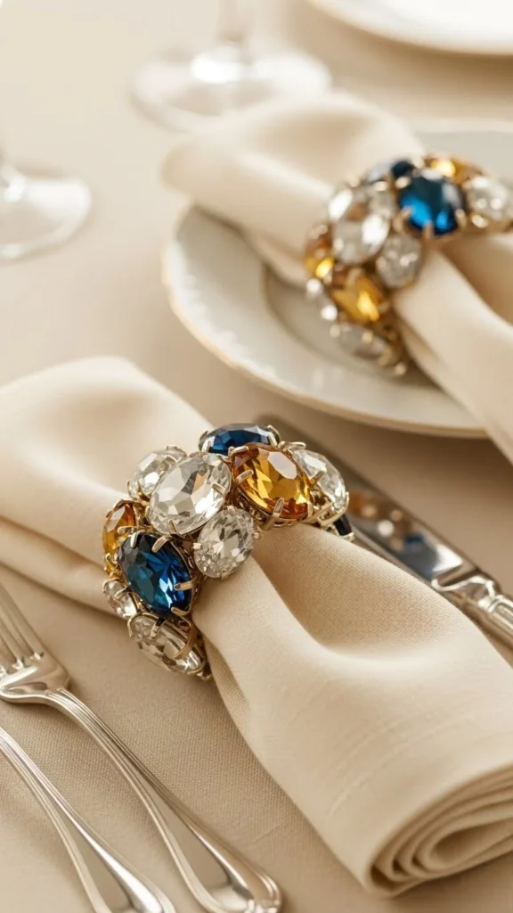 Faux Gem Napkin Rings