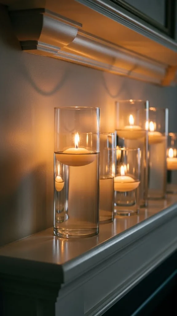 Floating Candles in Clear Cylinders