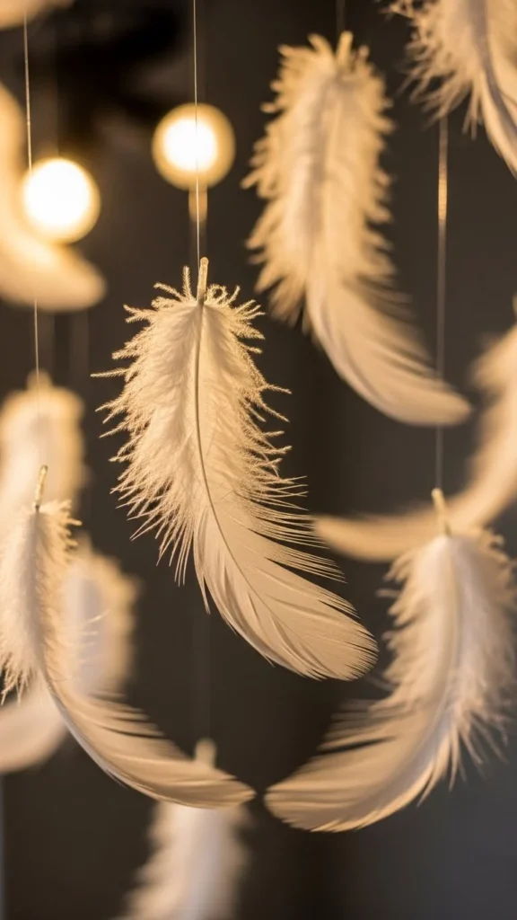 Floating Feather Drops