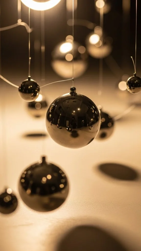 Floating Metallic Orbs