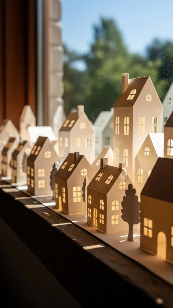 Floating Paper Winter Village