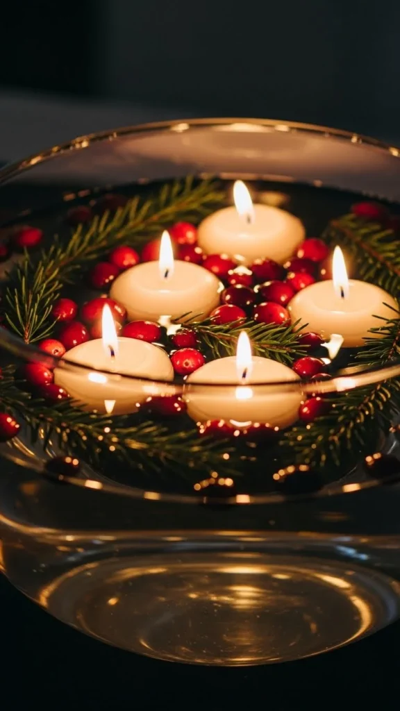 Floating Winter Candle Bowl