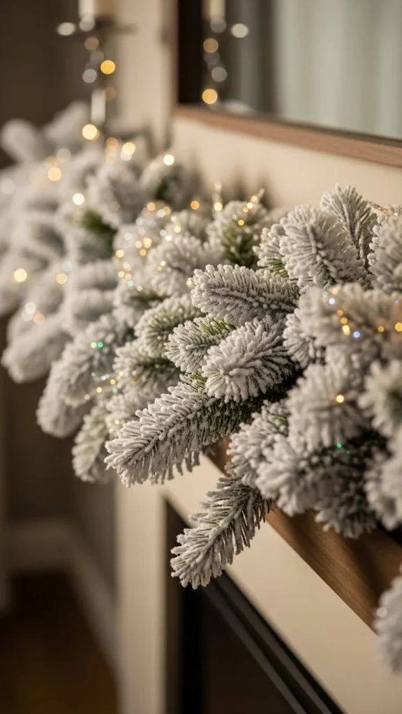Flocked Winter Garland