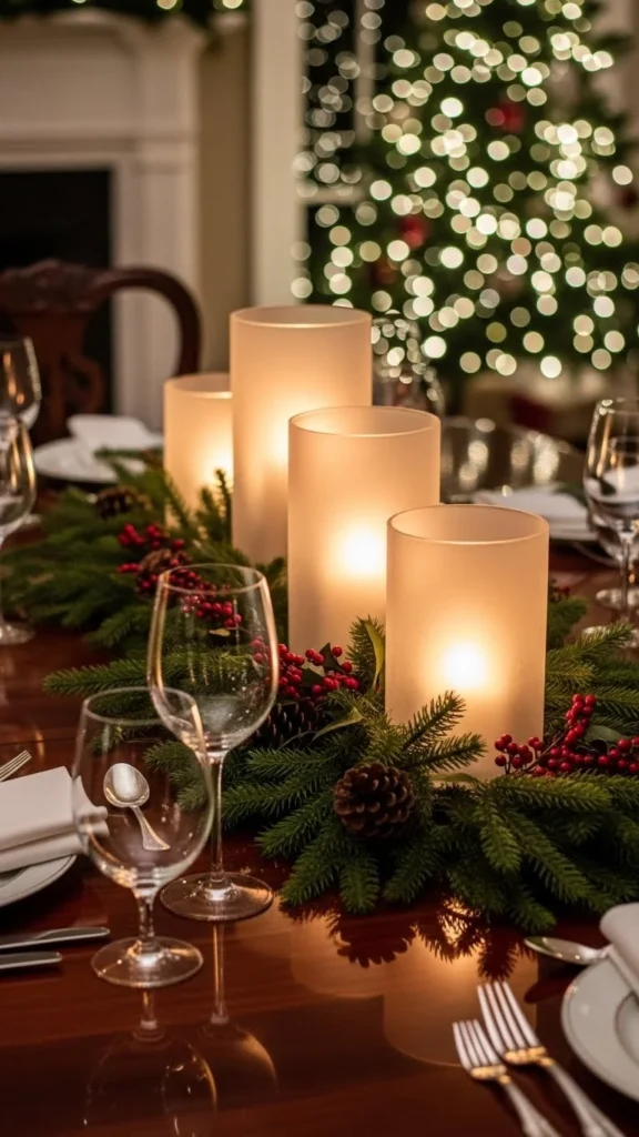 Frosted Glass Candle Holders