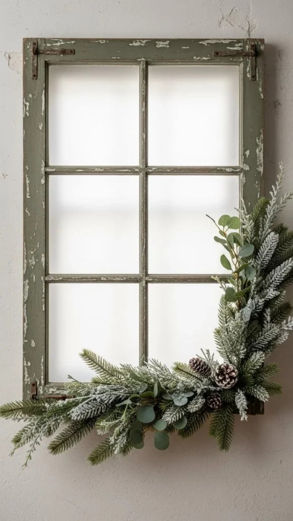 Frosted Window Frame Wall Art