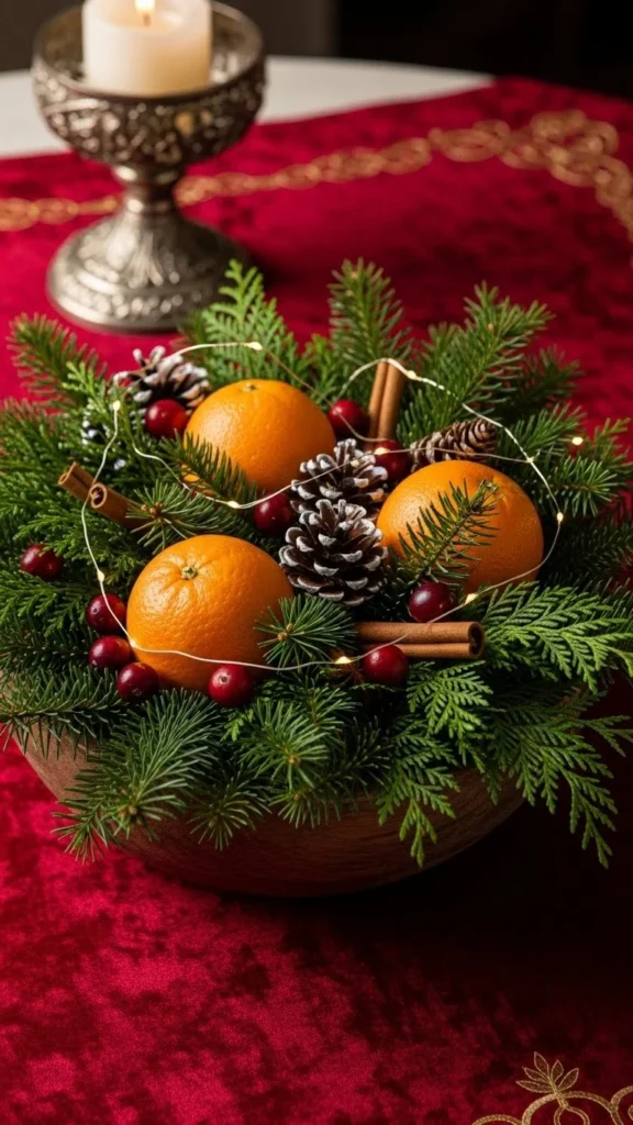 Fruit and Evergreen Bowl