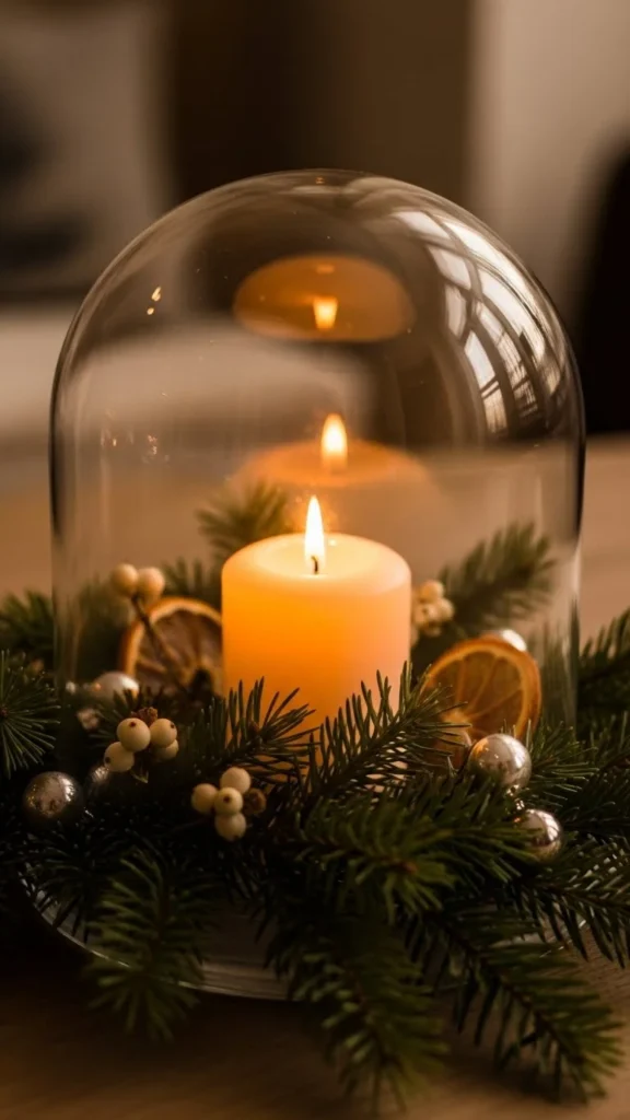 Glass Dome Candle Display