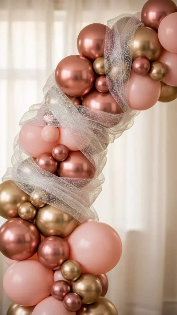 Glitter Mesh Balloon Arch