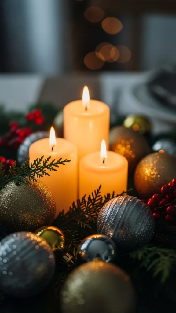 Glittering Candle Cluster