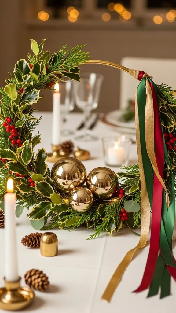 Gold Hoop With Greenery