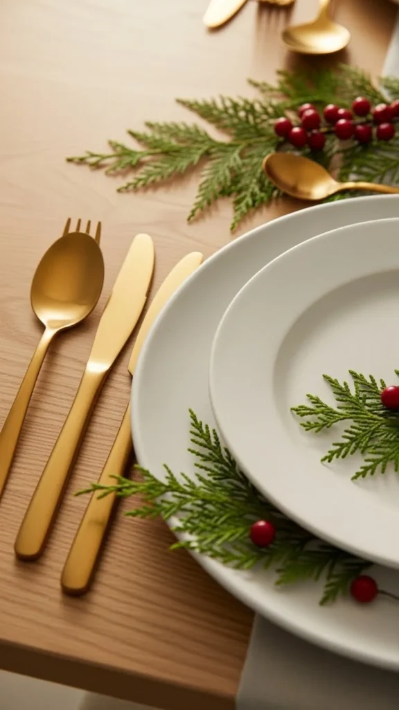 Gold-Toned Flatware for Subtle Shine