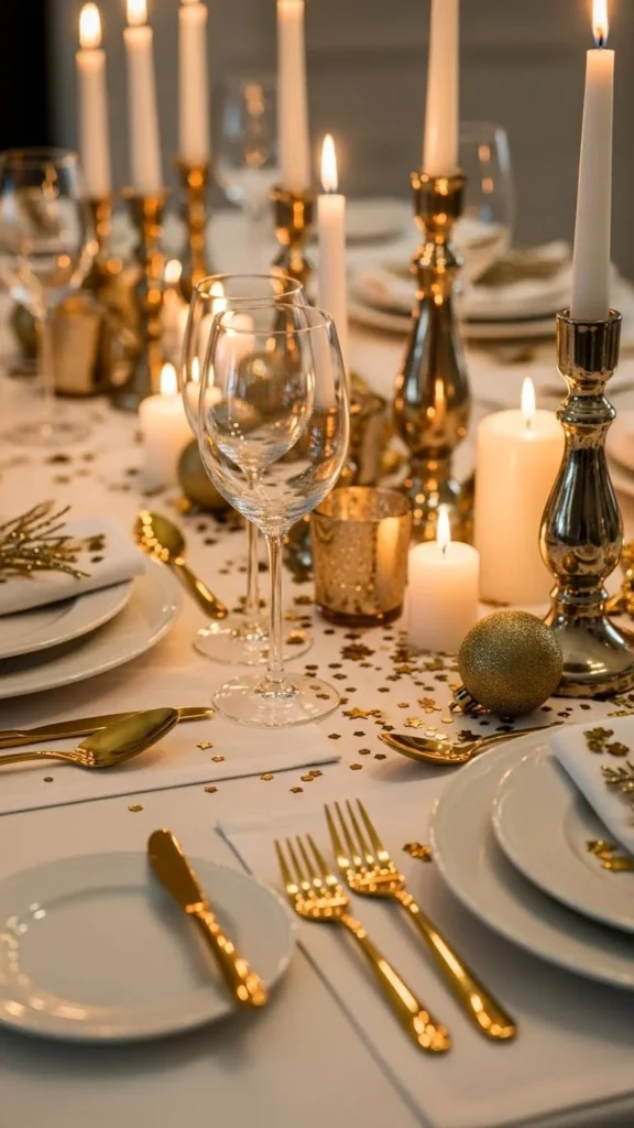 Gold & White Glam Table