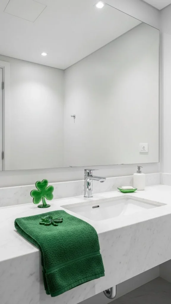 Green Bathroom Accents